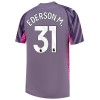 Maillot de Gardien Manchester City Ederson Extérieur 2023-24 Pour Homme